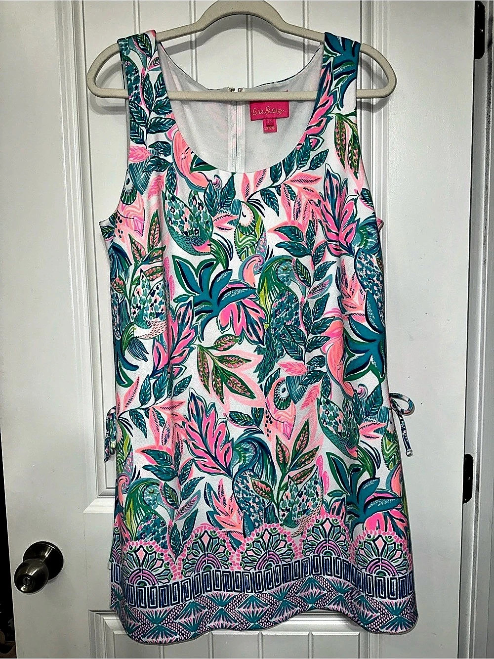 Lilly Pulitzer Floral Mini Romper in Pink & Blue Size 14 Like New